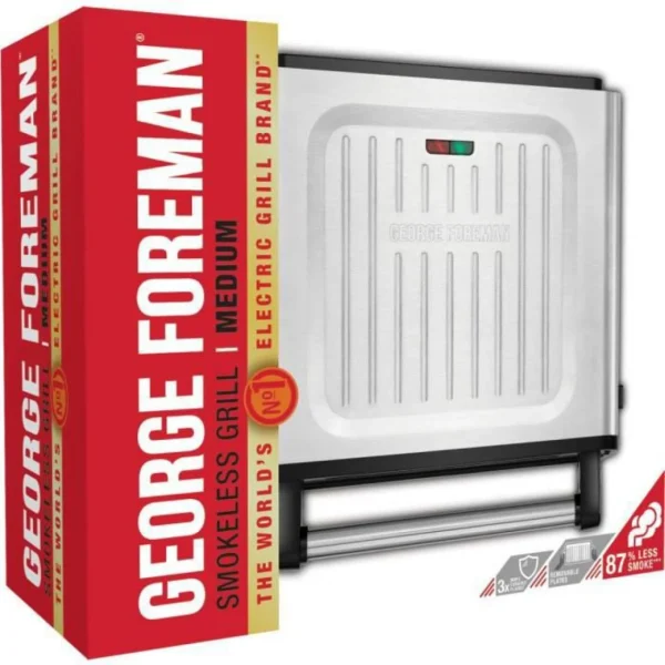 George Foreman 28000-56 – Grill Sans Fumée – 1500W – Boîtier En Aci… 5