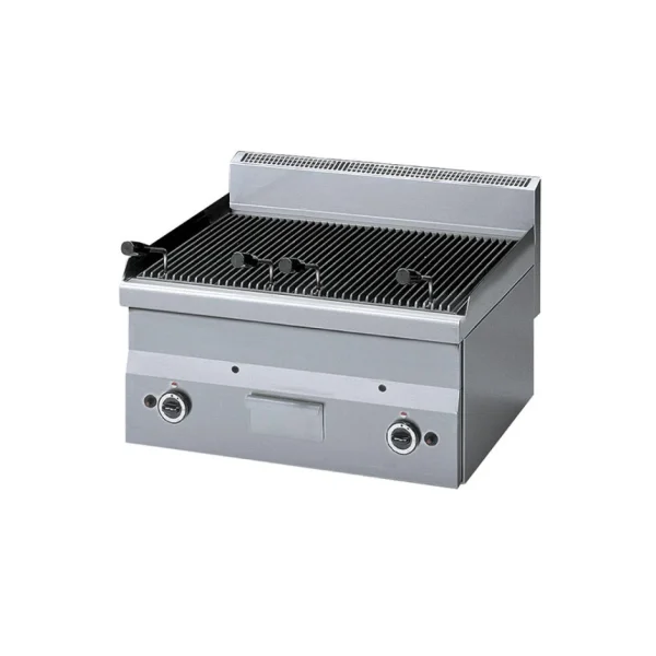 Materiel Chr Pro Gril à Pierre Lavique à Gaz De Table – Virtus – Acier Inoxydable 1