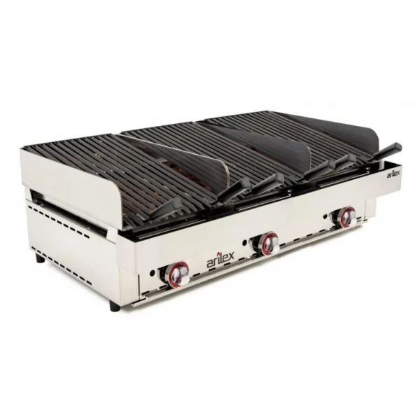 Grill à Gaz TRIPLE Avec Pierre Volcanique – Arilex 1