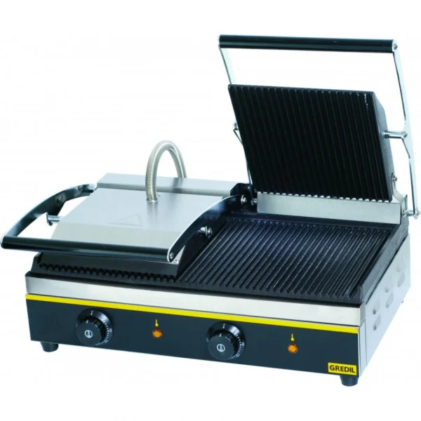 Materiel Chr Pro Grill Panini Double Plaque En Fonte Rainurée 3,6 KW – Stalgast 1