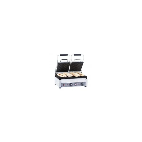 Grill Panini Double Rainuré Professionnel – 490 X 520 Mm – Casselin – 1