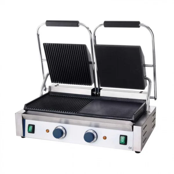 Materiel Chr Pro Grill Panini Professionnel Double Plaque 1/2 Rainurée 1/2 Lisse – 3,6… 1