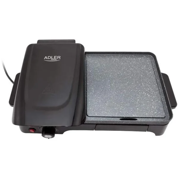 Adler Grille Viande & Plancha électrique De Table 2 En 1 2200W Noir 1