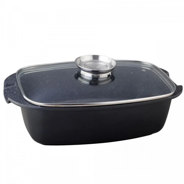 Herzberg Hg-7032rg: Gril À Rôtir Avec Revêtement En Marbre De 32 Cm 1