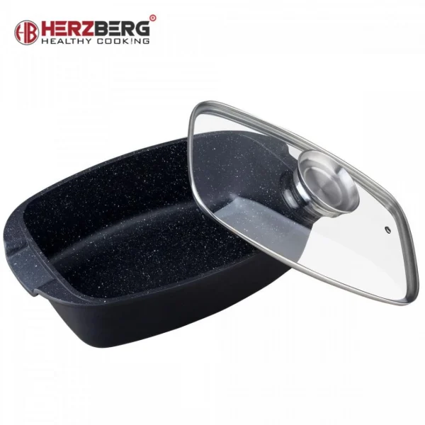 Herzberg Hg-7032rg: Gril À Rôtir Avec Revêtement En Marbre De 32 Cm 3