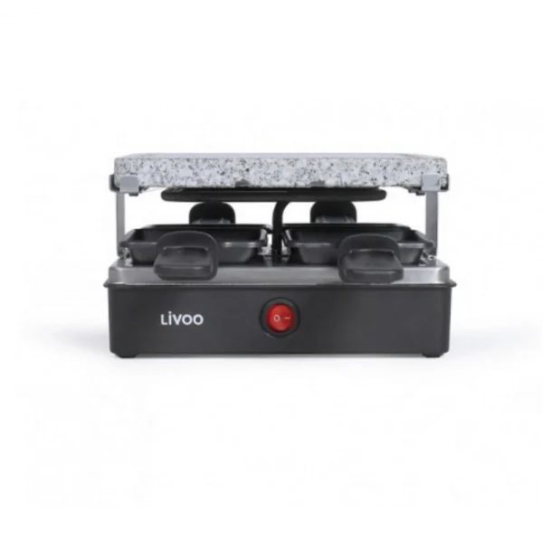 LIVOO Appareil à Raclette 4 Personnes 600w + Pierre à Griller – Doc242 – L… 3