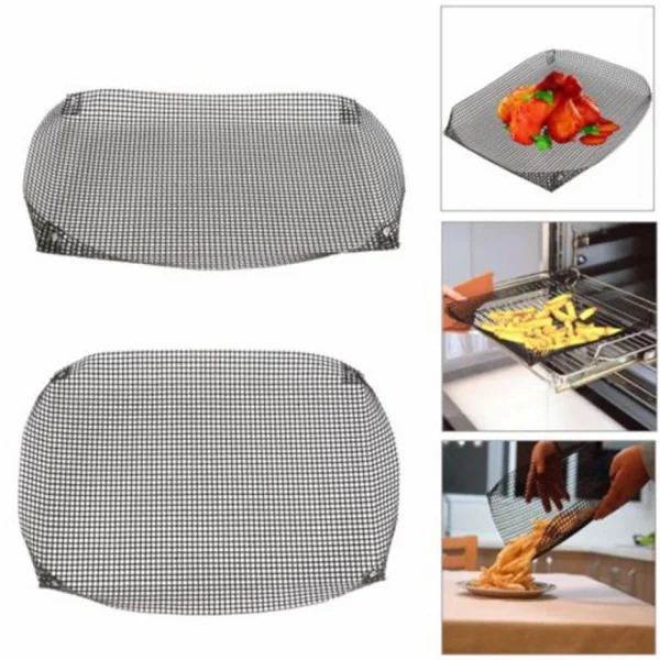 Marque Generique Plaque De Cuisson Antiadhésif Maille Plateau BBQ Paniers à Frites R?… 3