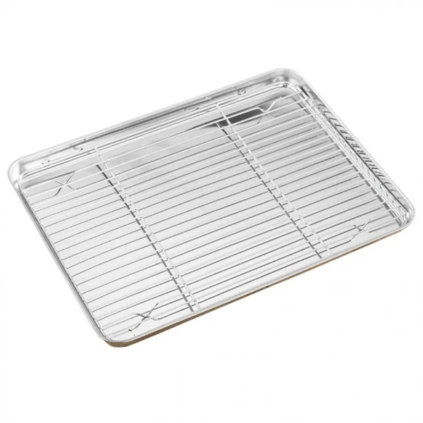 Marque Generique Plateau De Cuisson En Acier Inoxydable Et Grille De Refroidissement Am… 1