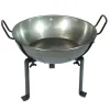 Visiodirect Poêle Profonde Avec 2 Poignées Et Pieds Coloris Noir – Ø 55 Cm 14