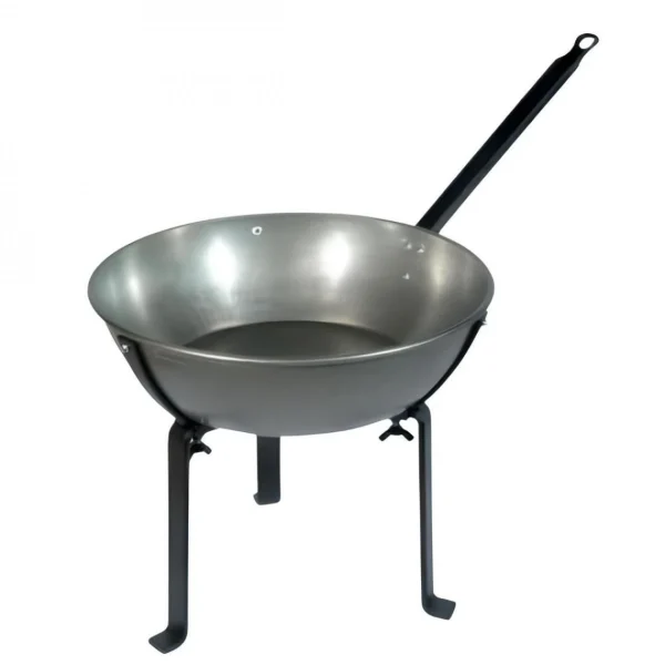 Visiodirect Poêle Profonde Avec Manche Et Pieds En Métal Coloris Noir – Ø 36 Cm 1
