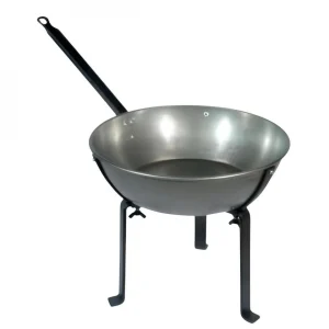 Visiodirect Poêle Profonde Avec Manche Et Pieds En Métal Coloris Noir – Ø 36 Cm 6