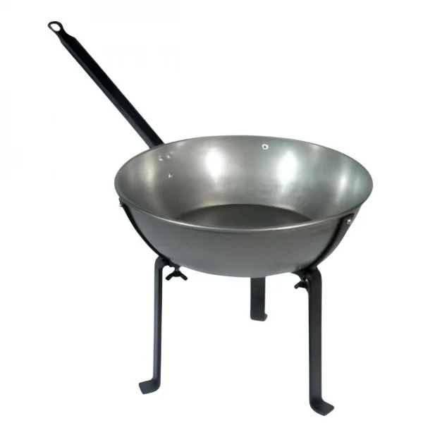 Visiodirect Poêle Profonde Avec Manche Et Pieds En Métal Coloris Noir – Ø 36 Cm 3
