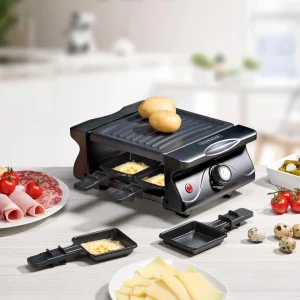 Raclette Grill Kitchencook 4 Personnes 650W – 4 Poêlons Antiadhésif 27