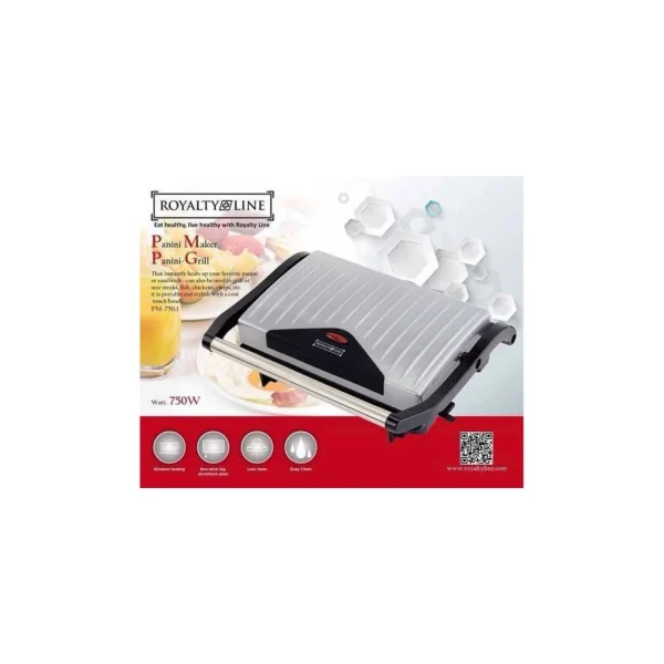 Royalty Line Pm-750.1 Panini Grill 750w Argent 1