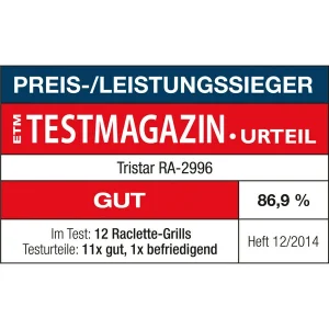 Offres 🥰 Tristar RA-2996 – Grils à Raclette ✔️ 9