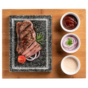 Top 10 🎉 Maeser Set De Pierres à Griller, Y Compris 3 Coupelles à Dips Et Plaque En Bois De Bambou – Accessoires Pour Raclette Et Foundue ✨ 6