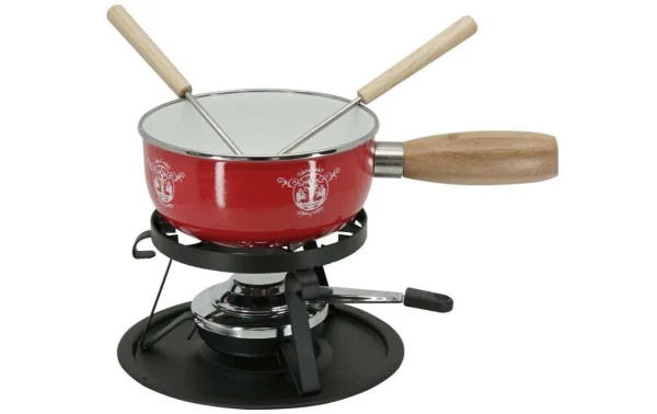 Offres ✨ Nouvel Service à Fondue Au Fromage Couple De Cerfs 5 Pièce/s, Rouge/Blanc – Kit De Fondue ✔️ 1