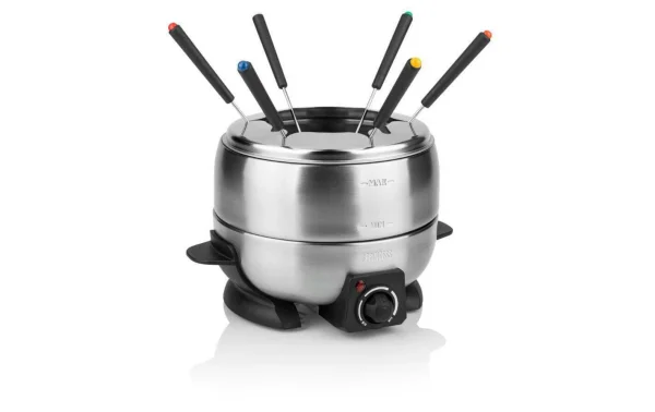 Tout neuf 🎁 Princess Service à Fondue Tout-en-un 800 Watt 7 Pièce/s, Noir/Argenté – Kit De Fondue 😉 1