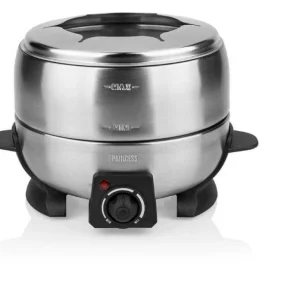 Tout neuf 🎁 Princess Service à Fondue Tout-en-un 800 Watt 7 Pièce/s, Noir/Argenté – Kit De Fondue 😉 7