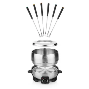 Tout neuf 🎁 Princess Service à Fondue Tout-en-un 800 Watt 7 Pièce/s, Noir/Argenté – Kit De Fondue 😉 9