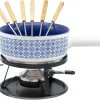 Les meilleures critiques de 🧨 Kadastar Service à Fondue Au Fromage Kacheln 9 Pièce/s, Bleu/Blanc – Kit De Fondue 😉 5