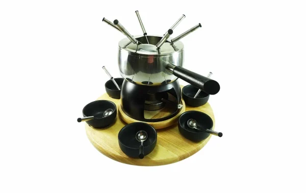Bon marché 😉 Rotel Service à Fondue à La Viande F0502 14 Pièce/s, Noir – Kit De Fondue 😍 1