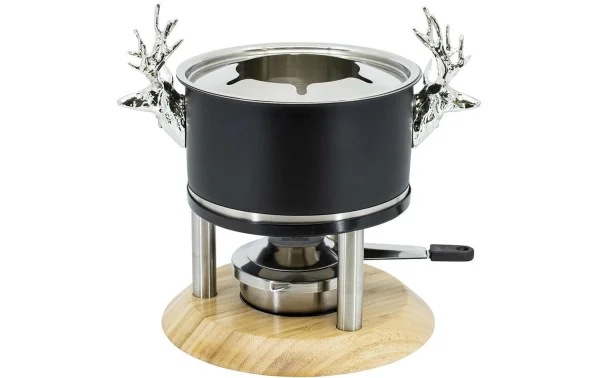 Vente flash ✔️ Kadastar Service à Fondue à La Viande Deer Deluxe 9 Pièce/s, Noir – Kit De Fondue ✨ 3