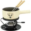 Budget 👏 Kadastar Service à Fondue Au Fromage Deer E16 5 Pièce/s, Beige/Noir – Kit De Fondue ✔️ 7