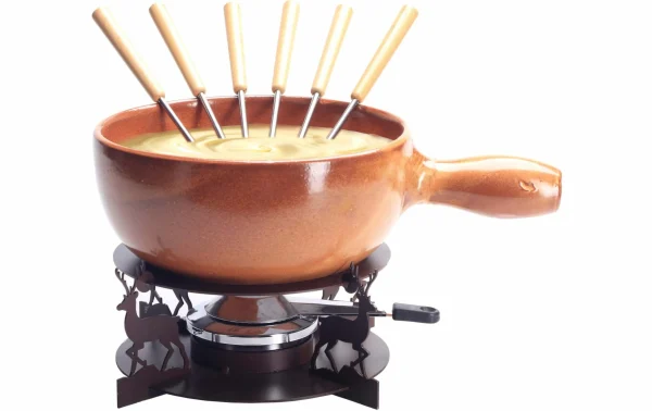 Acheter 🧨 Nouvel Service à Fondue Au Fromage Noce 9 Pièce/s, Brun – Kit De Fondue 💯 1
