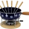 Meilleure affaire ⌛ Nouvel Service à Fondue Au Fromage Edelweiss 9 Pièce/s, Bleu/Noir – Kit De Fondue ⭐ 5