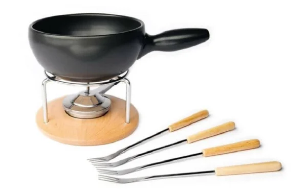 Meilleur prix 🔔 Stöckli Service à Fondue Au Fromage Säntis 6 Pièce/s, Brun Clair/Noir – Kit De Fondue 😉 1