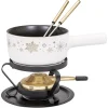 Offres ✔️ Kadastar Service à Fondue Au Fromage Sparkling Winter E16 5 Pièce/s, Noir/Blanc – Kit De Fondue 🎉 7