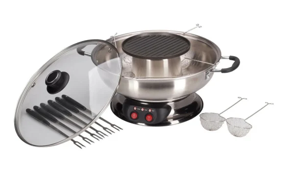 Acheter ✔️ Nouvel Service à Fondue à La Viande Gourmet Pot 16 Pièce/s, Argenté – Kit De Fondue 💯 1