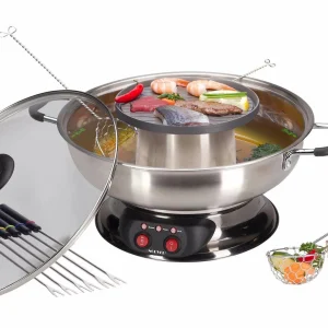 Acheter ✔️ Nouvel Service à Fondue à La Viande Gourmet Pot 16 Pièce/s, Argenté – Kit De Fondue 💯 6