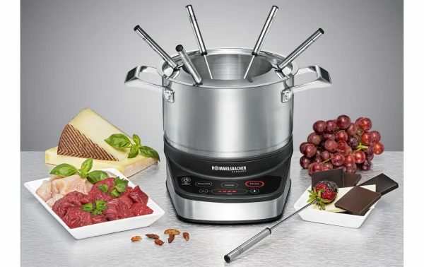 Bon marché ⌛ Rommelsbacher Service à Fondue Tout-en-un 20.F 1200, 7 Pièce/s, Argenté – Kit De Fondue 🧨 3